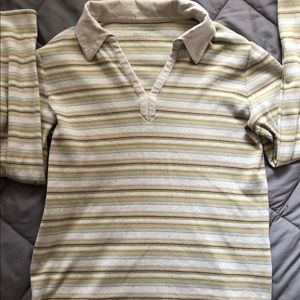 Collared Striped Long Sleeve